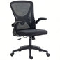 Vinsetto Mid - Back Mesh Home Office Chair, Ergonomic Computer Task Chair with Lumbar Back Support, Adjustable Height, and Flip - Up Arms, Black