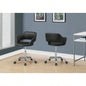 Office Chair, Adjustable Height, Swivel, Ergonomic, Armrests, Computer Desk, Work, Black Leather Look, Metal, Contemporary, Modern
