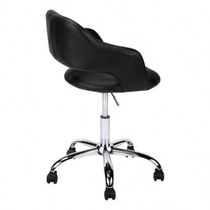 Office Chair, Adjustable Height, Swivel, Ergonomic, Armrests, Computer Desk, Work, Black Leather Look, Metal, Contemporary, Modern