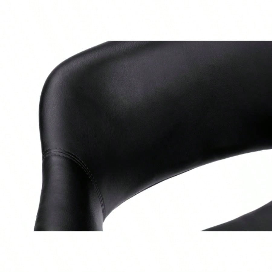 Office Chair, Adjustable Height, Swivel, Ergonomic, Armrests, Computer Desk, Work, Black Leather Look, Metal, Contemporary, Modern