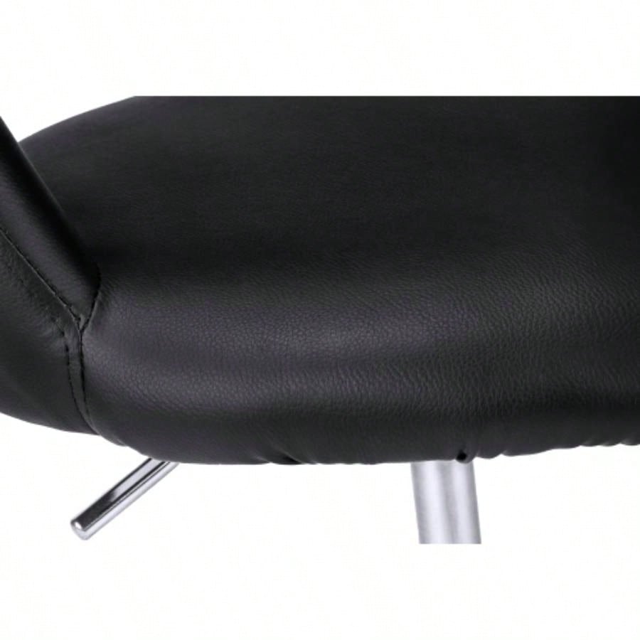 Office Chair, Adjustable Height, Swivel, Ergonomic, Armrests, Computer Desk, Work, Black Leather Look, Metal, Contemporary, Modern