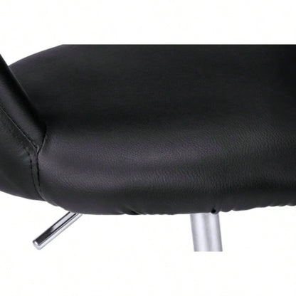 Office Chair, Adjustable Height, Swivel, Ergonomic, Armrests, Computer Desk, Work, Black Leather Look, Metal, Contemporary, Modern