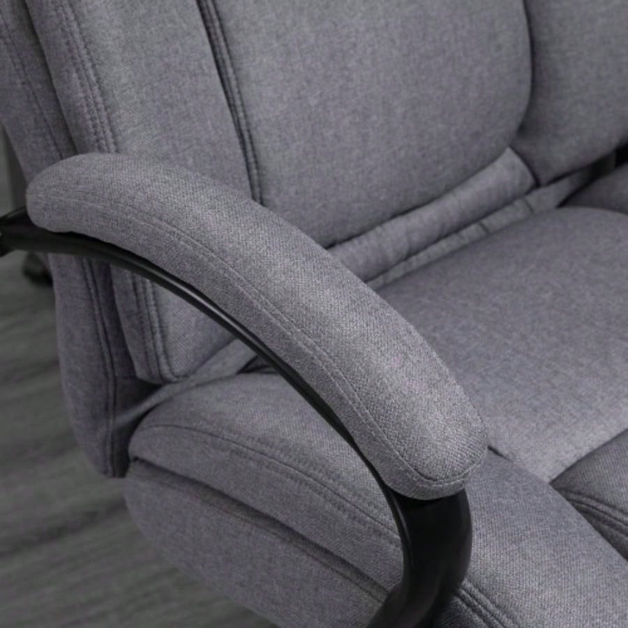 High Back Big and Tall Executive Office Chair 484lbs with Wide, Computer Desk Chair with Linen Fabric, Adjustable Height, Swivel Wheels, Light