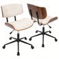 Lombardi Mid - Modern Adjustable Office Chair with Swivel in Walnut and by LumiSource
