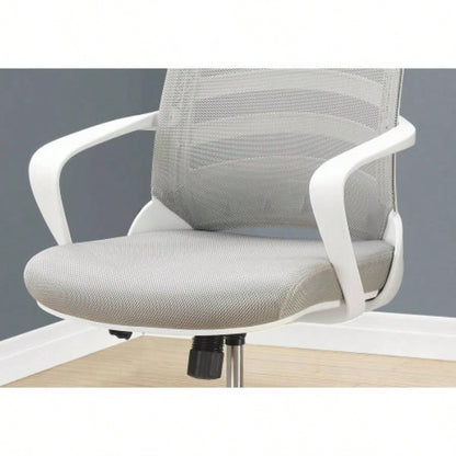 Office Chair, Adjustable Height, Swivel, Ergonomic, Armrests, Computer Desk, Work, Mesh, Metal, Contemporary, Modern