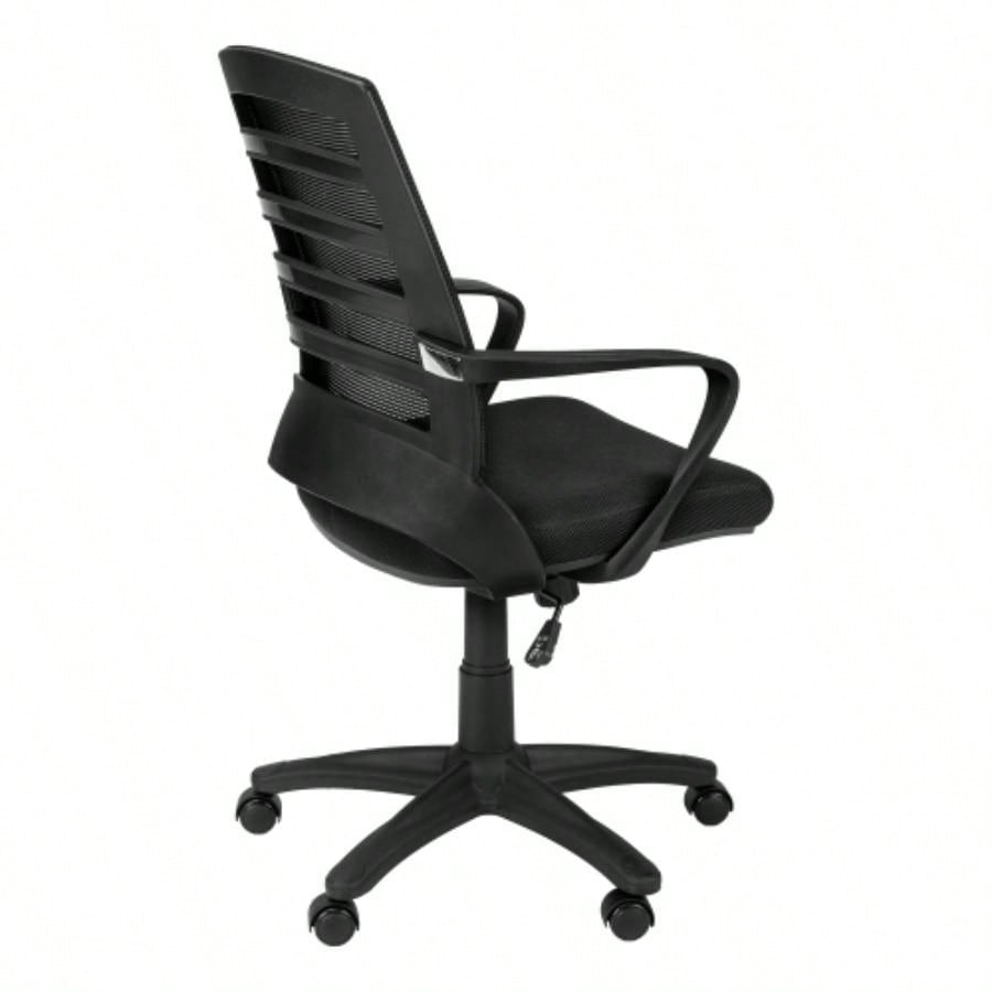 Office Chair, Adjustable Height, Swivel, Ergonomic, Armrests, Computer Desk, Work, Black Mesh, Black Metal, Contemporary, Modern