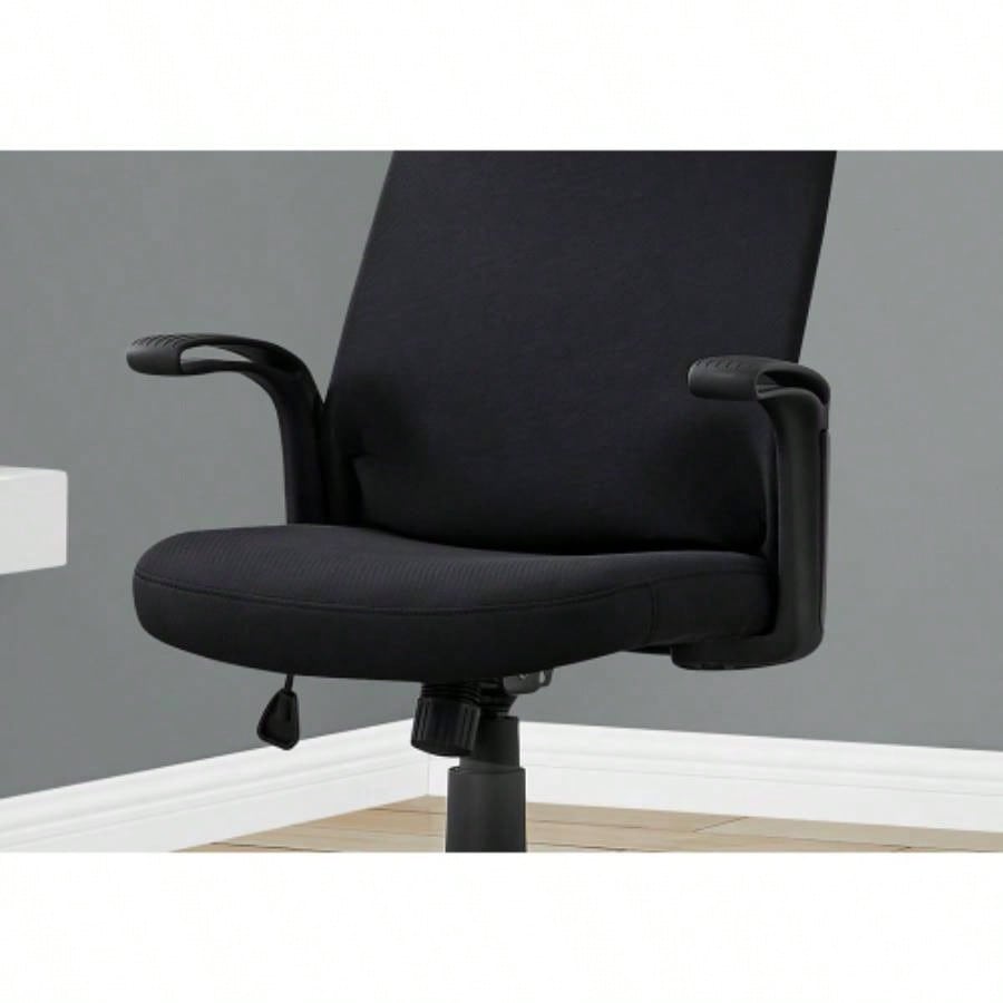 Office Chair, Adjustable Height, Swivel, Ergonomic, Armrests, Computer Desk, Work, Black Mesh, Black Metal, Contemporary, Modern