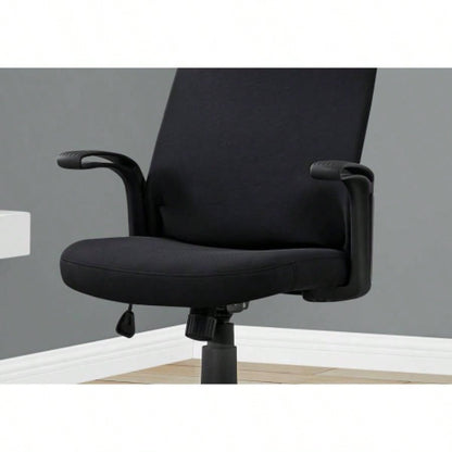 Office Chair, Adjustable Height, Swivel, Ergonomic, Armrests, Computer Desk, Work, Black Mesh, Black Metal, Contemporary, Modern