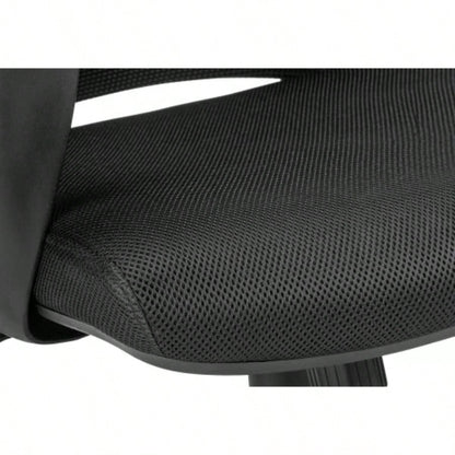Office Chair, Adjustable Height, Swivel, Ergonomic, Armrests, Computer Desk, Work, Black Mesh, Black Metal, Contemporary, Modern