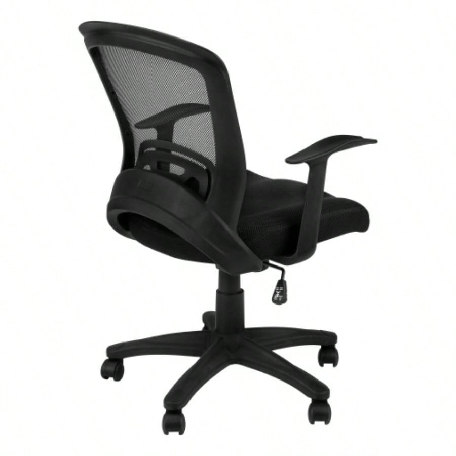 Office Chair, Adjustable Height, Swivel, Ergonomic, Armrests, Computer Desk, Work, Black Mesh, Black Metal, Contemporary, Modern