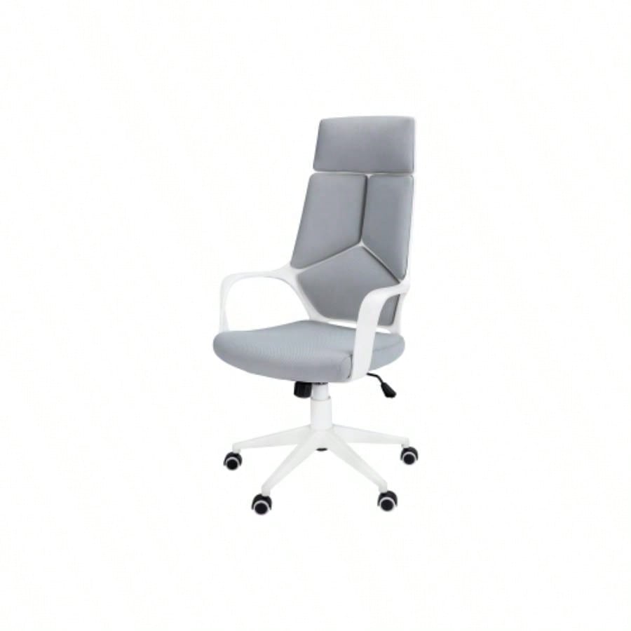 Office Chair, Adjustable Height, Swivel, Ergonomic, Armrests, Computer Desk, Work, Mesh, White Metal, Contemporary, Modern