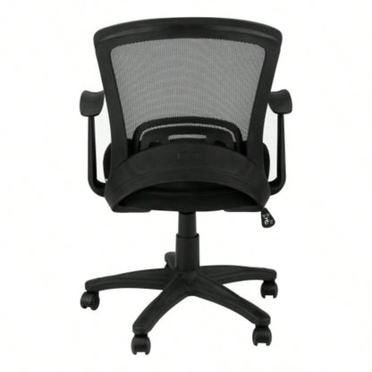 Office Chair, Adjustable Height, Swivel, Ergonomic, Armrests, Computer Desk, Work, Black Mesh, Black Metal, Contemporary, Modern