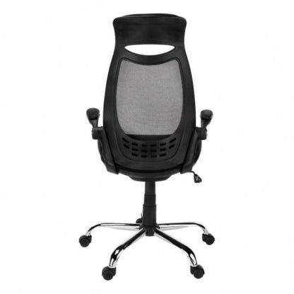 Office Chair, Adjustable Height, Swivel, Ergonomic, Armrests, Computer Desk, Work, Black Mesh, Metal, Contemporary, Modern