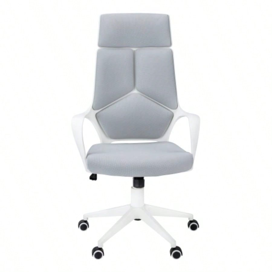Office Chair, Adjustable Height, Swivel, Ergonomic, Armrests, Computer Desk, Work, Mesh, White Metal, Contemporary, Modern