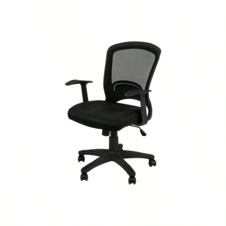 Office Chair, Adjustable Height, Swivel, Ergonomic, Armrests, Computer Desk, Work, Black Mesh, Black Metal, Contemporary, Modern