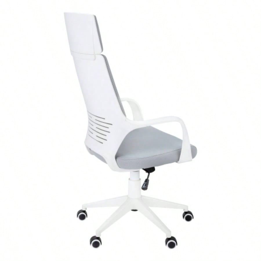 Office Chair, Adjustable Height, Swivel, Ergonomic, Armrests, Computer Desk, Work, Mesh, White Metal, Contemporary, Modern