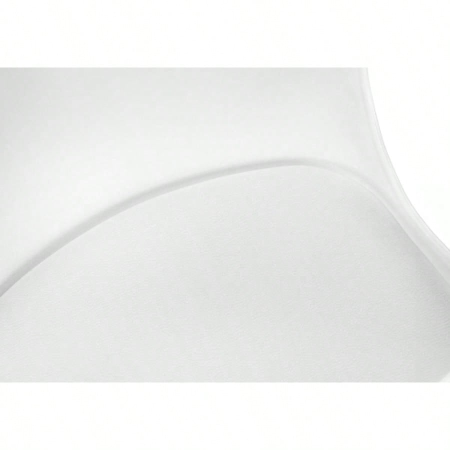 Office Chair, Adjustable Height, Swivel, Ergonomic, Computer Desk, Work, Juvenile, White Leather Look, White Metal, Contemporary, Modern
