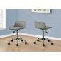 Office Chair, Adjustable Height, Swivel, Ergonomic, Computer Desk, Work, Juvenile, Leather Look, Metal, Contemporary, Modern