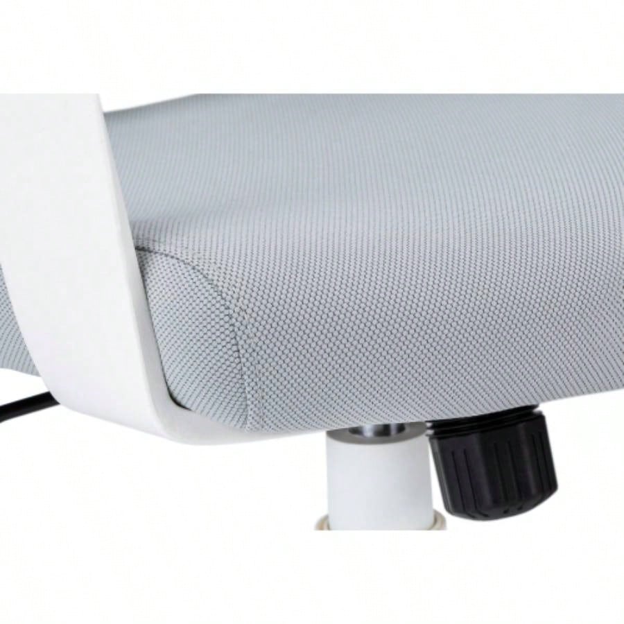 Office Chair, Adjustable Height, Swivel, Ergonomic, Armrests, Computer Desk, Work, Mesh, White Metal, Contemporary, Modern