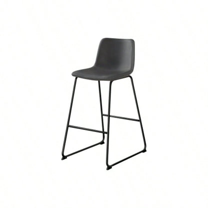 Office Chair, Bar Height, Standing, Computer Desk, Work, Leather Look, Black Metal, Contemporary, Modern