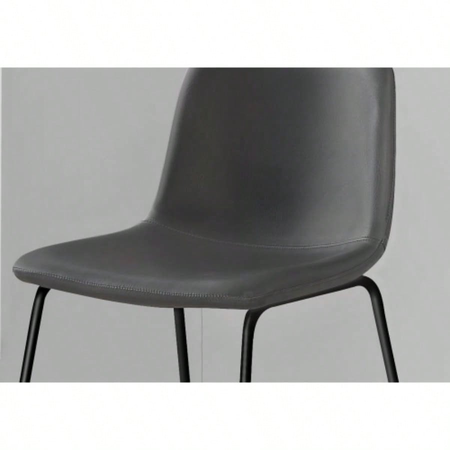 Office Chair, Bar Height, Standing, Computer Desk, Work, Leather Look, Black Metal, Contemporary, Modern