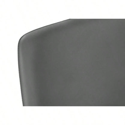 Office Chair, Bar Height, Standing, Computer Desk, Work, Leather Look, Black Metal, Contemporary, Modern