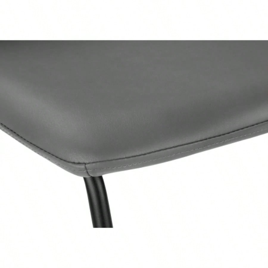 Office Chair, Bar Height, Standing, Computer Desk, Work, Leather Look, Black Metal, Contemporary, Modern