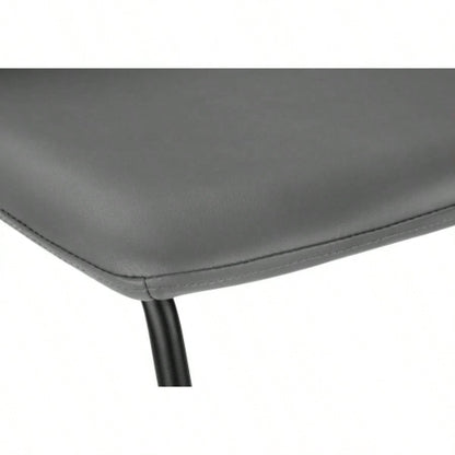 Office Chair, Bar Height, Standing, Computer Desk, Work, Leather Look, Black Metal, Contemporary, Modern
