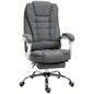 Vinsetto Executive Office Chair with Footrest, Linen - Fabric Computer Chair