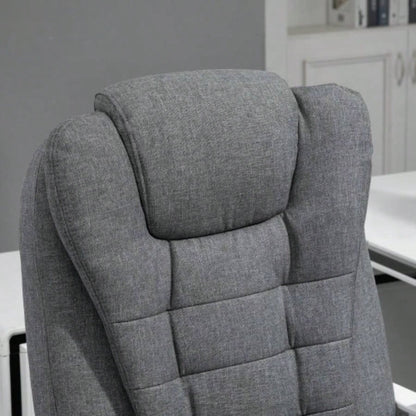 Vinsetto Executive Office Chair with Footrest, Linen - Fabric Computer Chair