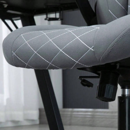 Vinsetto High Back Office Chair with Flip Up Armrests, Swivel Computer Chair with Adjustable Height and Tilt Function, Dark Gray