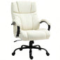 Vinsetto 500lbs Big and Tall Office Chair with Wide, Executive Computer Chair with Adjustable Height, Swivel Wheels and Linen, White