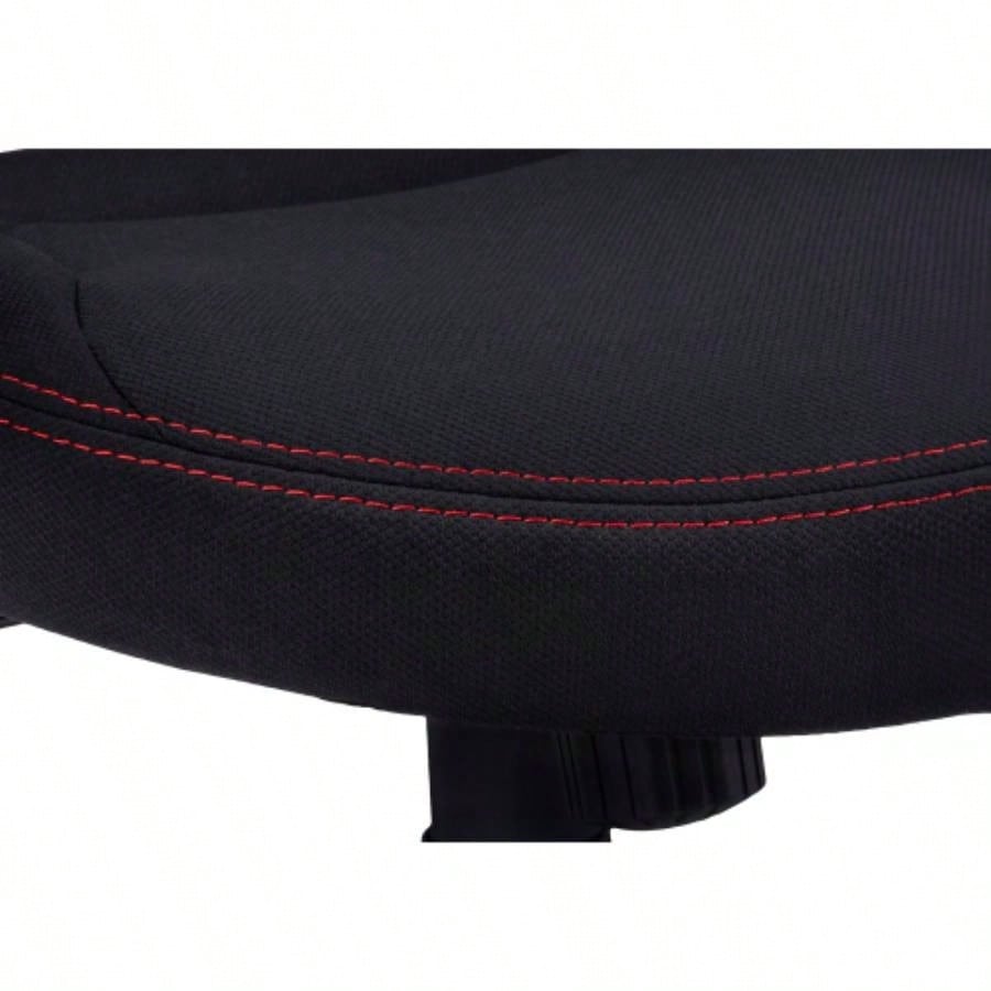 Office Chair, Gaming, Adjustable Height, Swivel, Ergonomic, Armrests, Computer Desk, Work, Black And Red Fabric, Black Metal, Contemporary, Modern