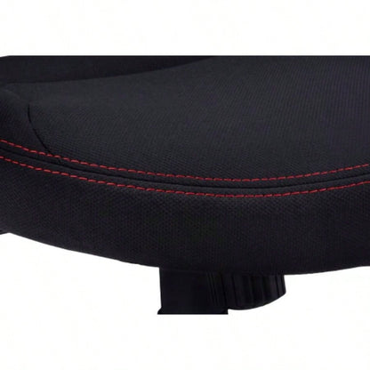 Office Chair, Gaming, Adjustable Height, Swivel, Ergonomic, Armrests, Computer Desk, Work, Black And Red Fabric, Black Metal, Contemporary, Modern