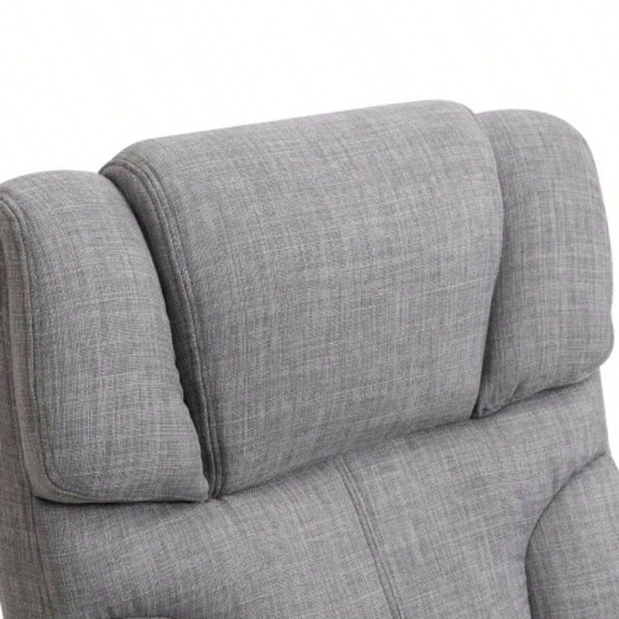 500lbs Big and Tall Office Chair with Wide, Ergonomic Executive Computer Chair with Adjustable Height, Swivel Wheels and Linen, Light