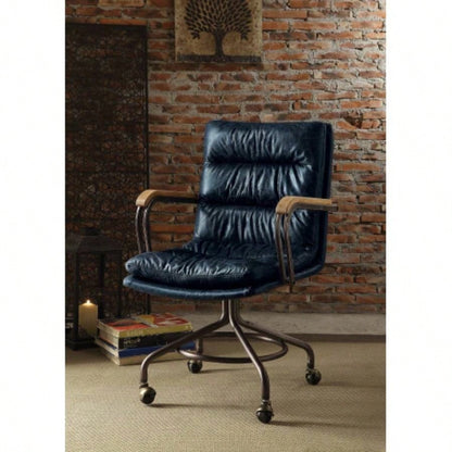 Harith Vintage Whiskey Top Grain Leather Office Chair