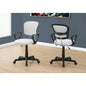 Office Chair, Adjustable Height, Swivel, Ergonomic, Armrests, Computer Desk, Work, Juvenile, White Mesh, Black Metal, Contemporary, Modern