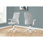 Office Chair, Adjustable Height, Swivel, Ergonomic, Armrests, Computer Desk, Work, Mesh, White Metal, Contemporary, Modern