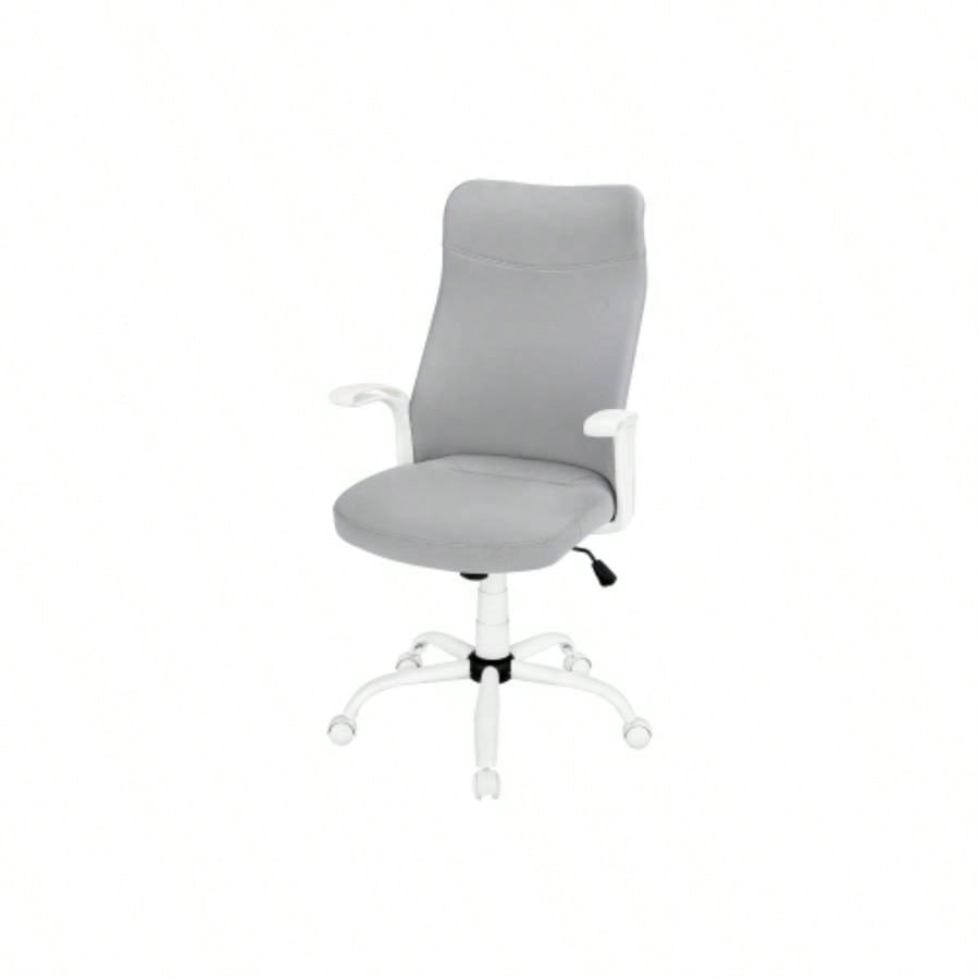 Office Chair, Adjustable Height, Swivel, Ergonomic, Armrests, Computer Desk, Work, Mesh, White Metal, Contemporary, Modern