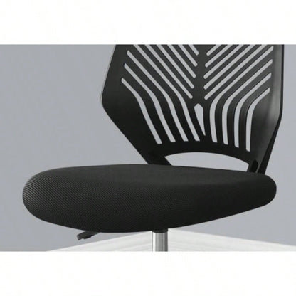 Office Chair, Adjustable Height, Swivel, Ergonomic, Computer Desk, Work, Juvenile, Black Mesh, Black Metal, Contemporary, Modern