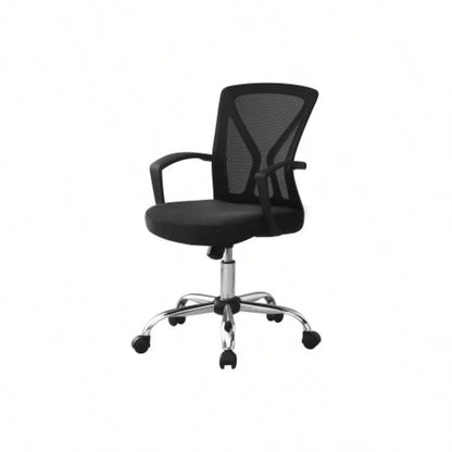 Office Chair, Adjustable Height, Swivel, Ergonomic, Armrests, Computer Desk, Work, Black Mesh, Metal, Contemporary, Modern
