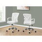 Office Chair, Adjustable Height, Swivel, Ergonomic, Armrests, Computer Desk, Work, White Mesh, Metal, Contemporary, Modern