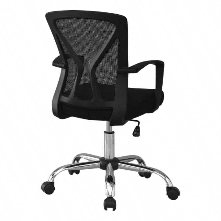 Office Chair, Adjustable Height, Swivel, Ergonomic, Armrests, Computer Desk, Work, Black Mesh, Metal, Contemporary, Modern