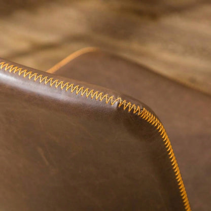 Cesena Faux Leather 360 Swivel Lift Office Chair, Antique Brown