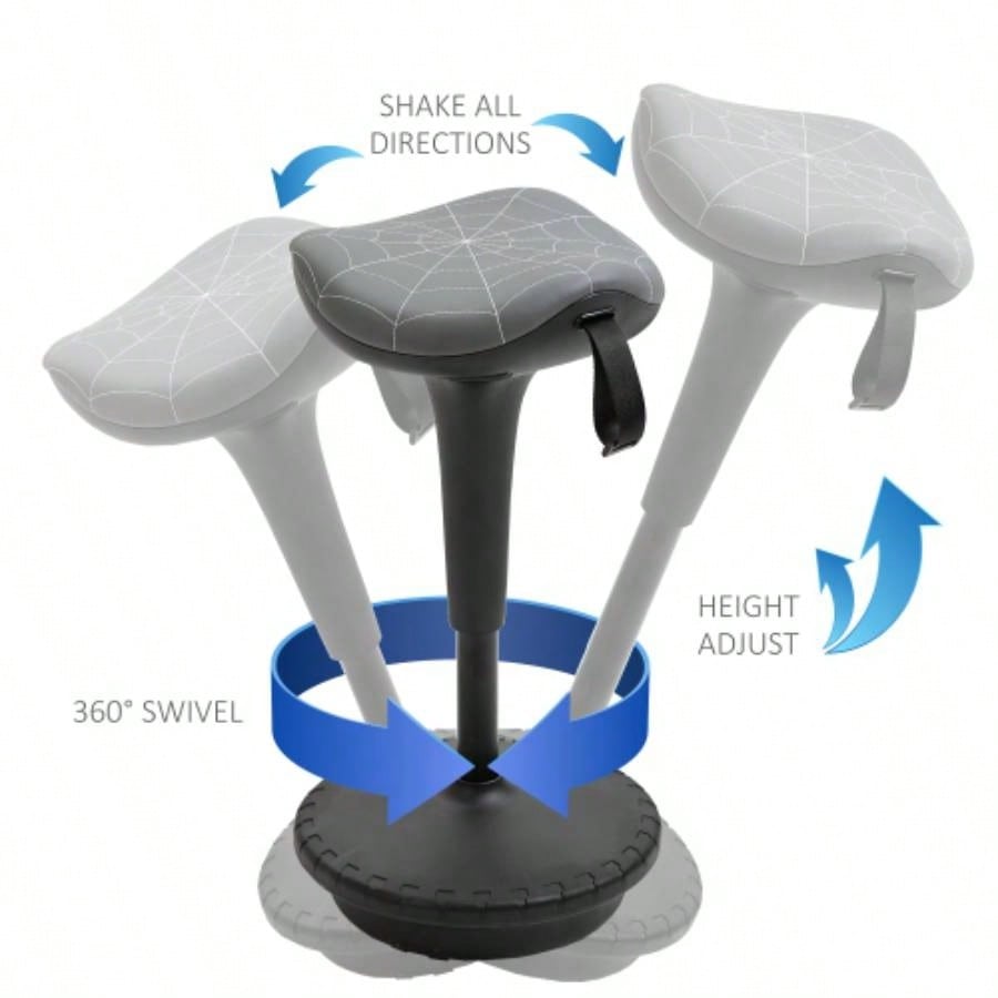 Vinsetto Lift Wobble Stool Standing Chair with 360 Swivel, Tilting Balance Chair with Adjustable Height and Active Learning Sitting,