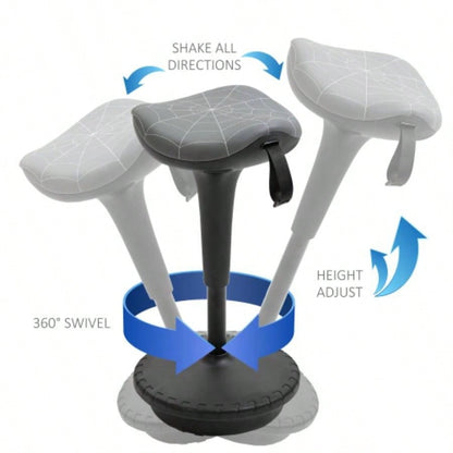 Vinsetto Lift Wobble Stool Standing Chair with 360 Swivel, Tilting Balance Chair with Adjustable Height and Active Learning Sitting,