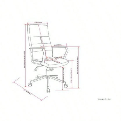 Foley - Swivel Office Chair - Distressed Blue