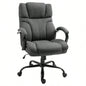 500lbs Big and Tall Office Chair with Wide, Ergonomic Executive Computer Chair with Adjustable Height, Swivel Wheels and Linen, Dark