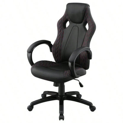 Norset Black Upholstered Adjustable Home Office Desk Chair