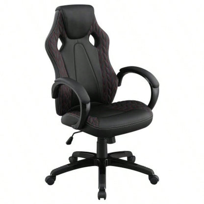 Norset Black Upholstered Adjustable Home Office Desk Chair